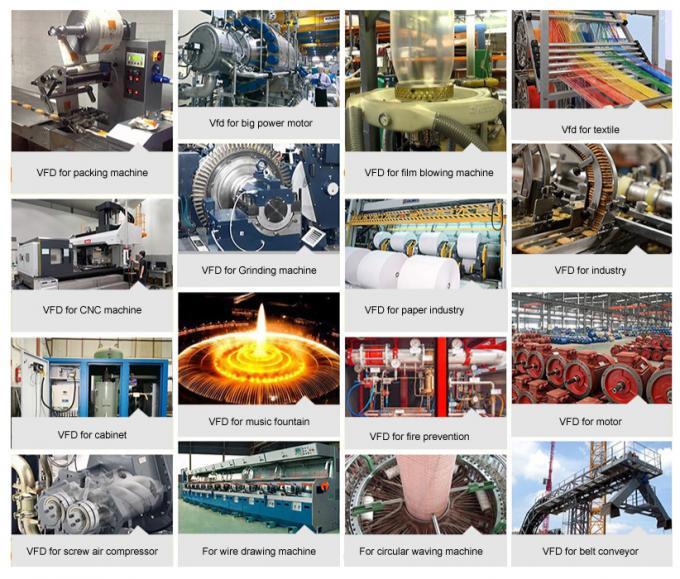 0-3000hz 3.7kw แรงไฟฟ้าปรับความถี่ 5hp 380V Vfd มอเตอร์อินเวอร์เตอร์ 2